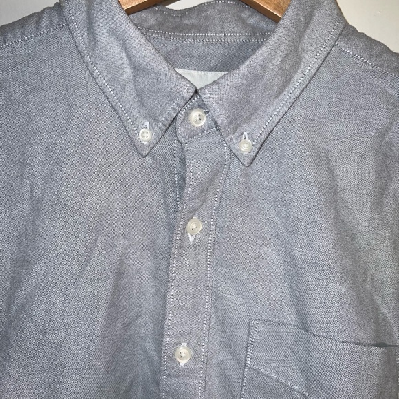 🤍🤍NWT AMERICAN EAGLE MENS BUTTON DOWN LIGHT GRAY WINTER BUTTON COLLARED SHIRT - Picture 7 of 9